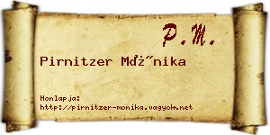 Pirnitzer Mónika névjegykártya