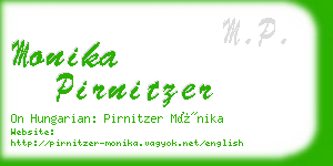 monika pirnitzer business card